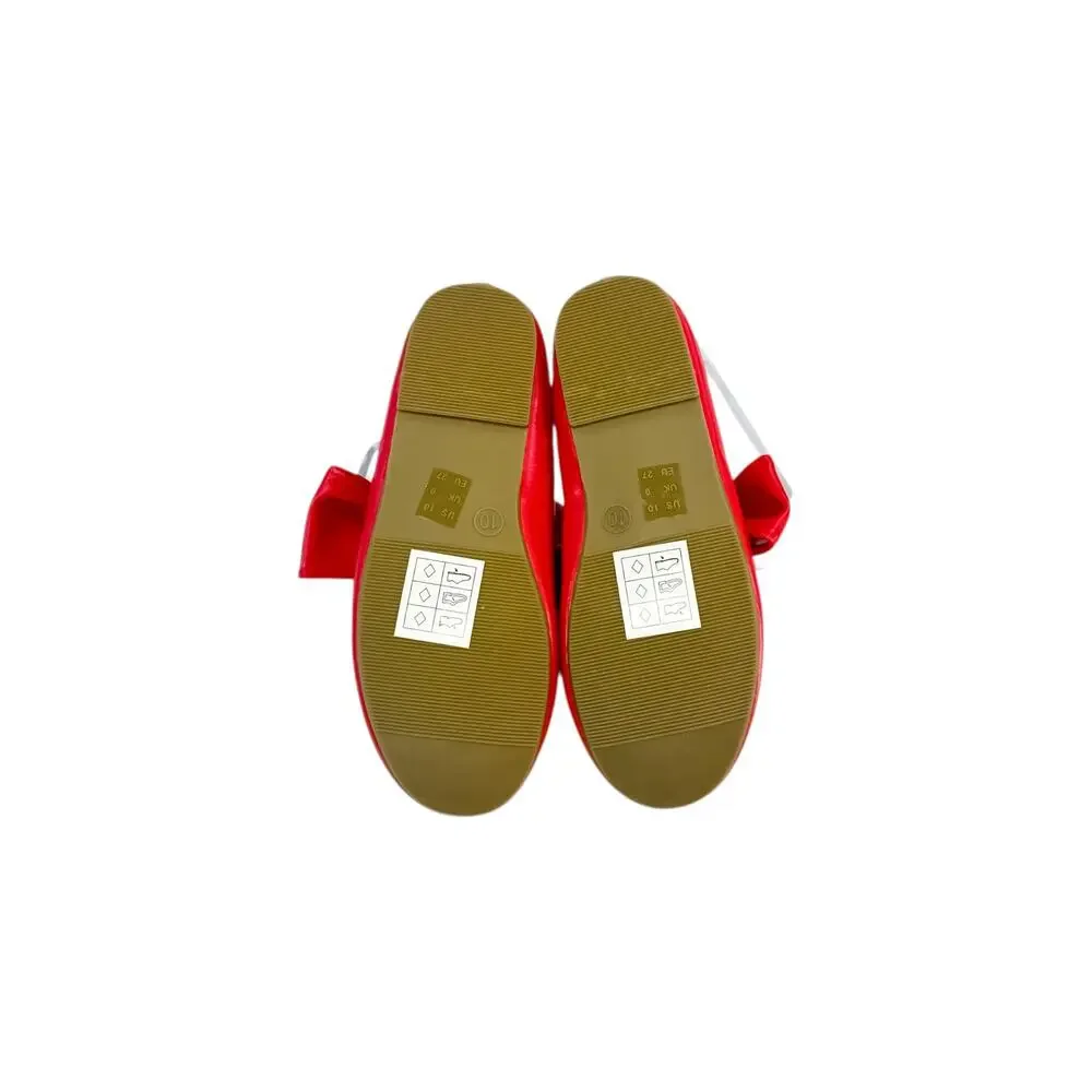 FabKids Girls Red Bow Flats Size 10